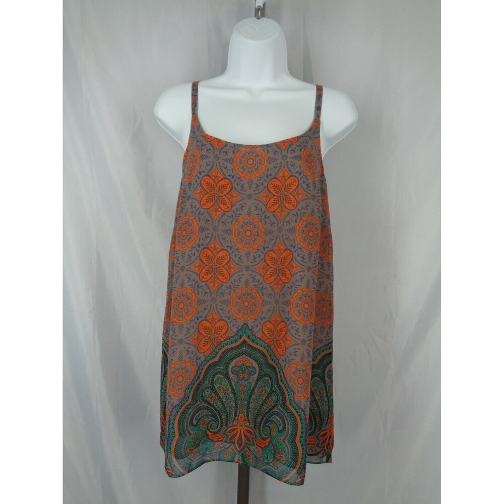CAbi Floral Chiffon Arabesque Cami Top Size Small